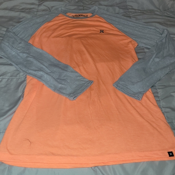 Hurley Buckle Orange/ Gray Men's Medium Long sleeve shirt - Picture 3 of 7